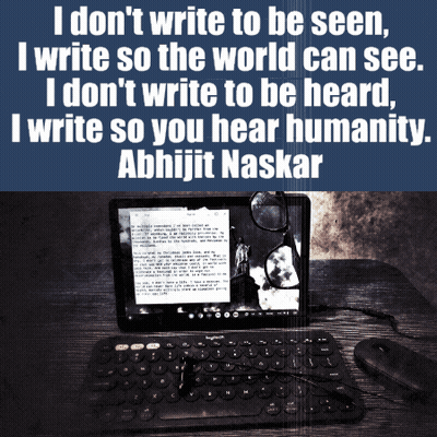 Laptop With Abhijit Naskar Quote GIF