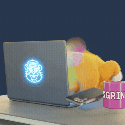 Laptop With Grind Sticker GIF