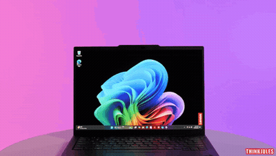 Laptop With Lenovo Logo GIF