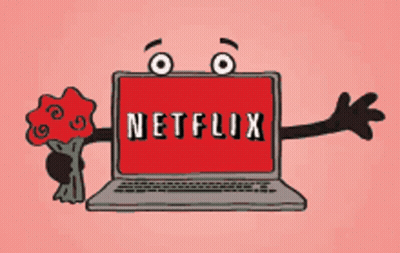Laptop With Netflix On Screen GIF