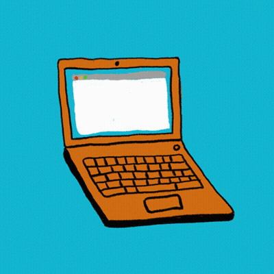 Laptop With Thank You Zoom Teachers Banner GIF