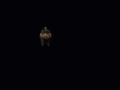 Large Brown Bear Laying On Leg GIF