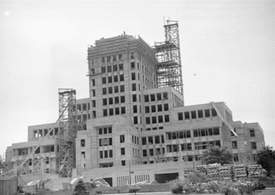 Large Building With Scaffolding GIF
