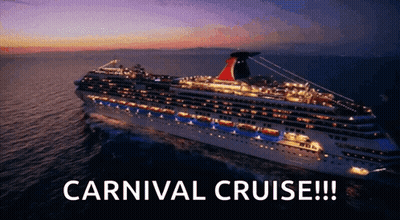 Large Carnival Cruise Ship In Ocean GIF