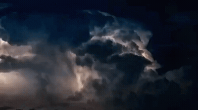 Large Cloud With Lightning Bolt GIF