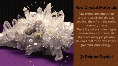 Large Cluster Of Clear Crystals On Purple Background GIF