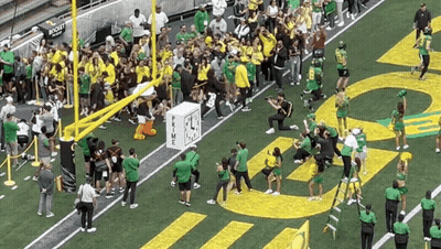 Large Crowd On Football Field With Word Prime GIF