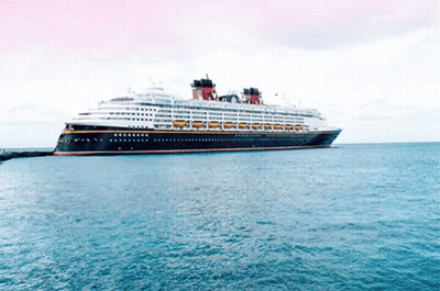 Large Cruise Ship Docked GIF