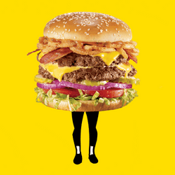Large Dancing Burger GIF