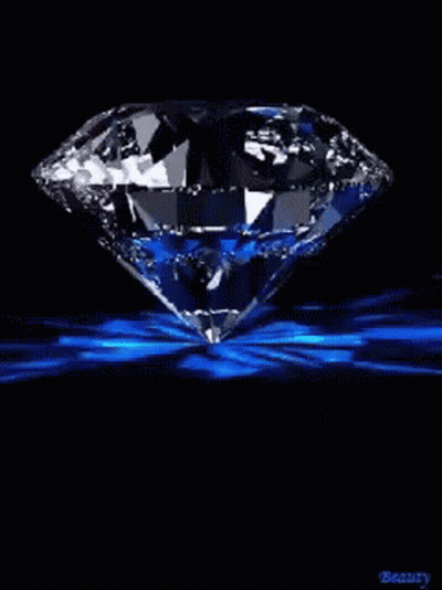 Large Diamond On Blue Surface GIF
