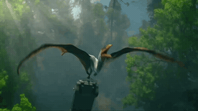 Large Dinosaur Standing In Dome Building GIF