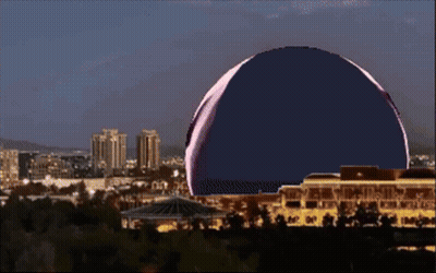 Large Dome In City GIF