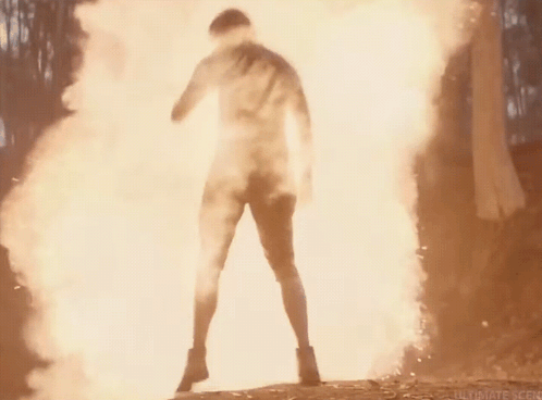 Large Forest Fire Burning GIF