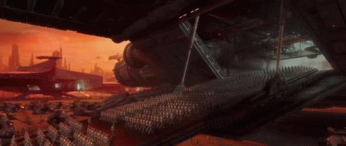 Large Group Of Soldiers In Front Of Building GIF