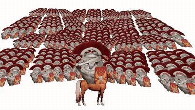 Large Group Of Soldiers Lined Up In Rows GIF