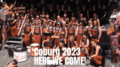 Large Group Posing For Photo Goburg 2023 Here We Come GIF