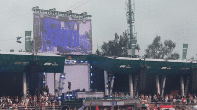 Large Heineken Screen In Front Of Crowd GIF