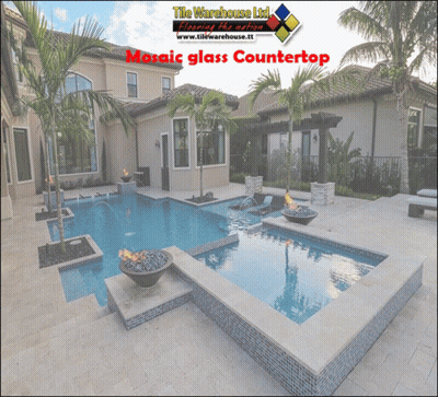 Large House With Swimming Pool And Tile Warehouse Logo GIF