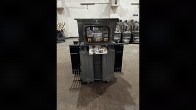 Large Machine Beside Blue Barrel Saying Petronas GIF