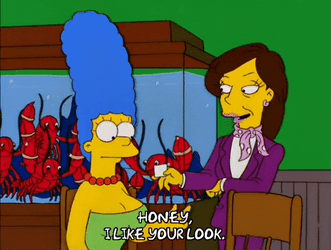 Large Marge Simpson Look GIF