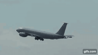 Large Military Jet Flying GIF