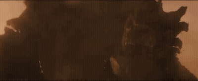 Large Monster Standing In Desert Covered In Dust GIF