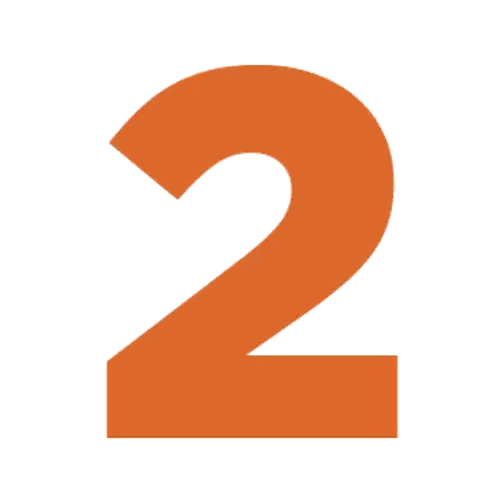 Large Orange Number 5 Sticker