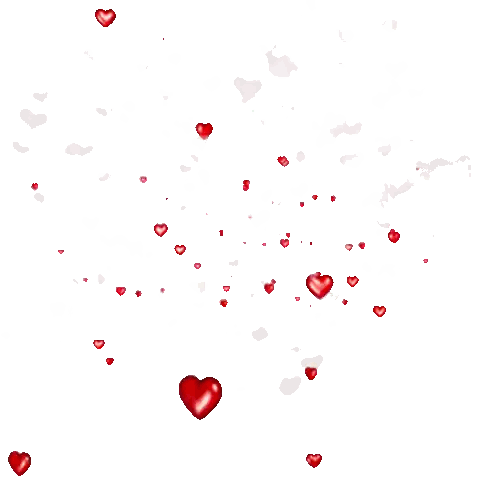 Large Red Heart Surrounded By Smaller Hearts Sticker