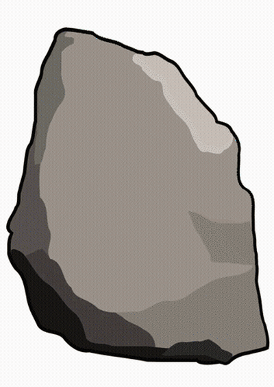 Large Rock With Black Outline GIF