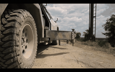 Large Tire Saying BFGoodrich GIF