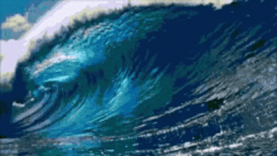 Large Wave Breaking On Shore GIF