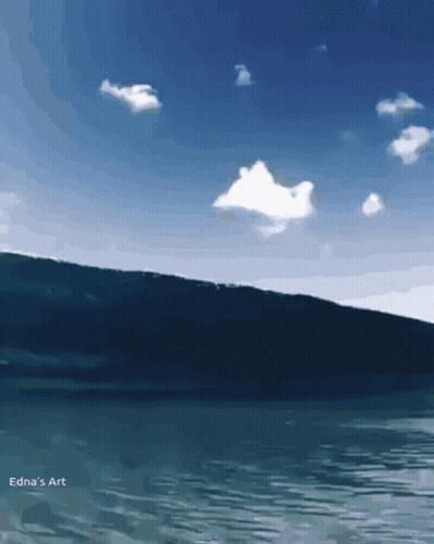 Large Wave Breaking On Shore GIF