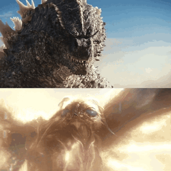 Largely Heroic Godzilla Mothra  GIF