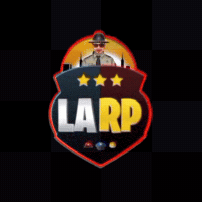 LARP Logo With Police Officer GIF