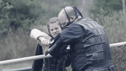 Larps The Series Brittany Stabbing A Guy GIF