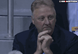 Larry Bird Covering Face GIF