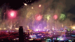 Las Vegas Music Festival Fireworks  GIF
