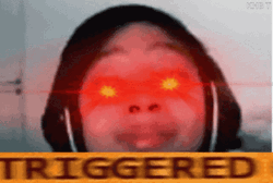 Laser Eyes Triggered Meme GIF