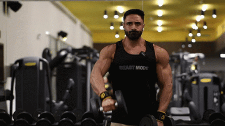 Lateral Raises With Dumbbell GIF
