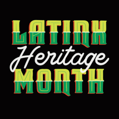 Latinx Heritage Month On Black Background GIF