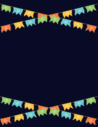 Latinx Heritage Month Poster With Colorful Bunting GIF