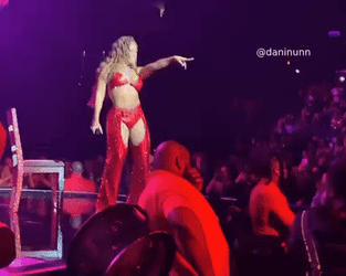 Latto In Red Sexy Suit Dancing GIF