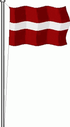 Latvian Flag On Pole GIF