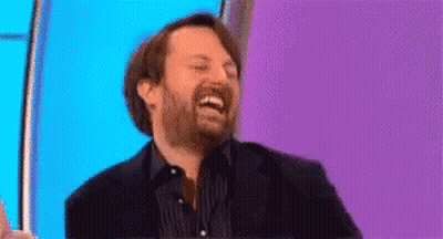Laughing Bearded Man Eyes Closed GIF