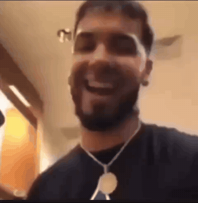 Laughing Bearded Man With Sunglasses And Necklace GIF