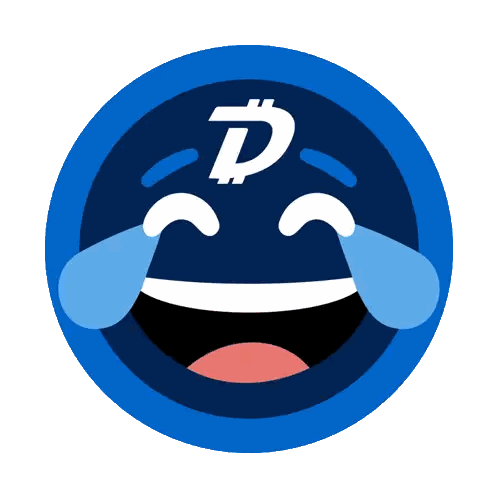 Laughing Blue Coin With P Sticker
