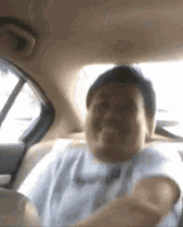 Laughing Bouncy Guy In Car GIF