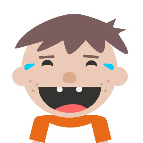 Laughing Boy Crying Tears Sticker