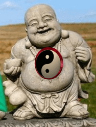 Laughing Buddha Yin Yang Symbol GIF 