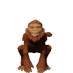 Laughing Cartoon Monkey With Beard Sticker